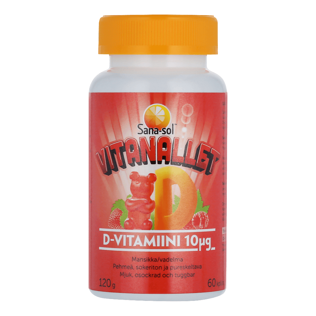 Vitanallet D-vitamiini mansikka/vadelma