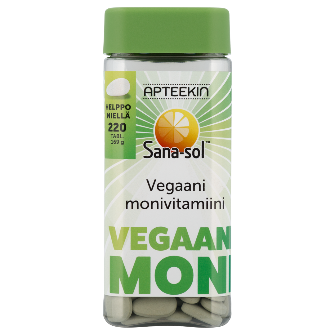 Apteekin Vegaani monivitamiini - Sana-sol