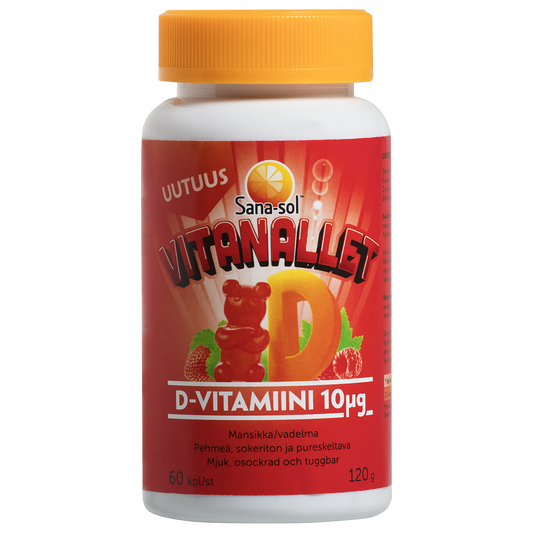 Vitanallet D-vitamiini mansikka/vadelma