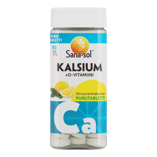 Kalsium + D-vitamiini Sitruunanmakuinen Purutabletti