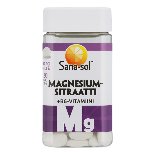 Magnesiumsitraatti + B6-vitamiini