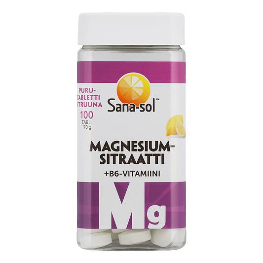 Magnesiumsitraatti + B6-vitamiini