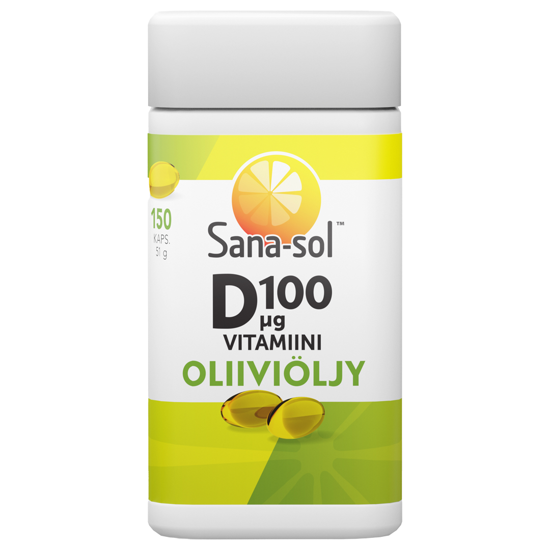 D-vitamiini 100ug Oliiviöljykapelsi