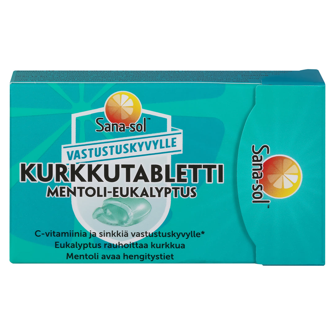 Kurkkutabletti mentoli-eukalyptus - Sana-sol