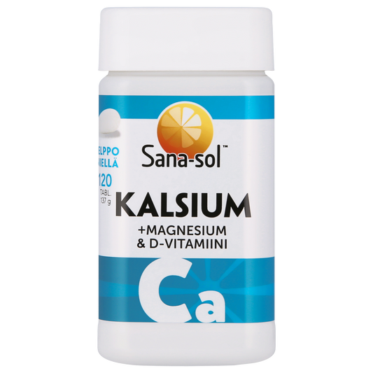 Kalsium + magnesium ja D-vitamiini