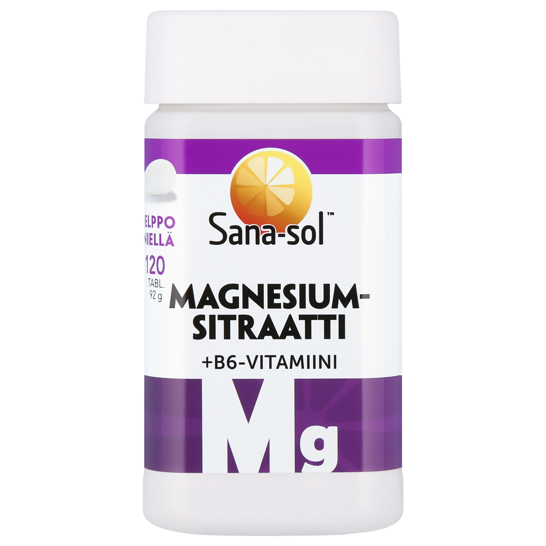 Magnesiumsitraatti + B6-vitamiini