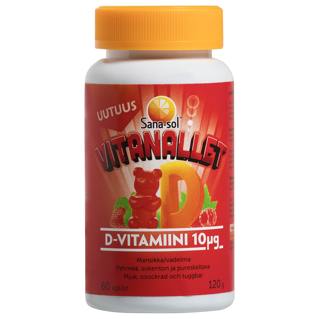 Vitanallet D-vitamiini mansikka/vadelma